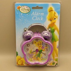 Disney Fairies Tinkerbell Alarm Clock RARE Purple Flower Shape NEW!!  Batt Oprtd